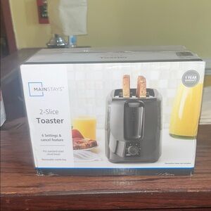 Mainstays Black 2-Slice Toaster
